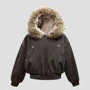 VINTAGE FUR COLLAR WORK JACKET